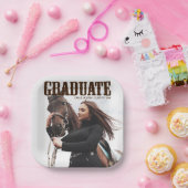 国立西洋大学院写真女性のカーボーイ卒業 ペーパープレート (パーティー)