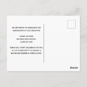 国立西洋大学院写真女性のカーボーイ卒業 ポストカード (裏面)