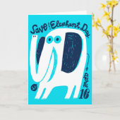 国立象の日（4月16日） カード (黄色い花)