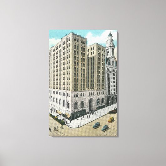 国立貯蓄銀行の外観 キャンバスプリント (正面)