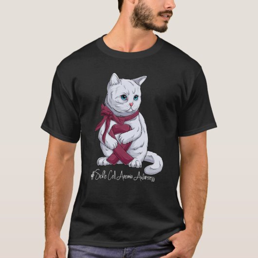 国立鎌状赤血球貧血認識度月ブルガン Tシャツ (正面)