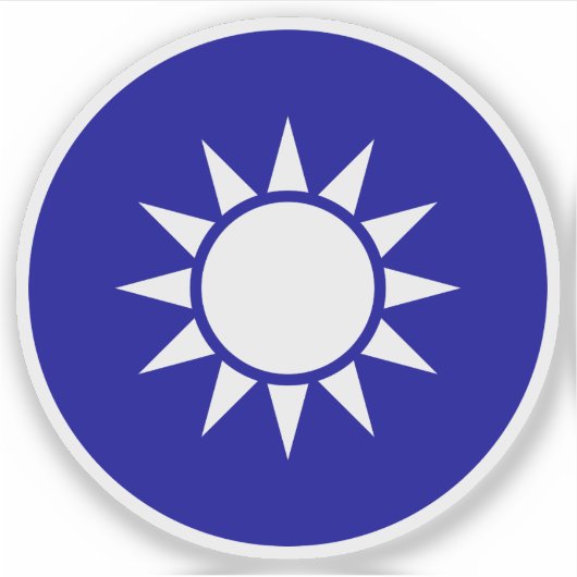 国章中国（台湾） シール (正面)