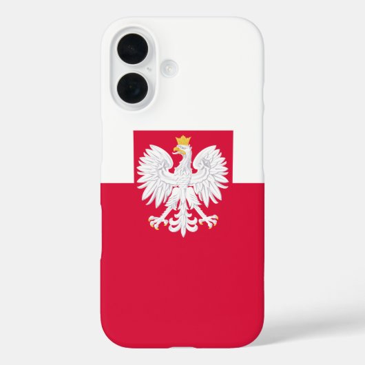 国章入りのポーランド国旗 Case-Mate iPhoneケース (裏面)