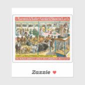 国籍を持つ人々のサーカス違うポスター シール (シート)