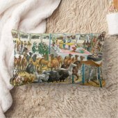 国籍を持つ人々のサーカス違うポスター ランバークッション (ブランケット)