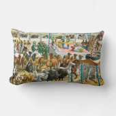 国籍を持つ人々のサーカス違うポスター ランバークッション (正面)