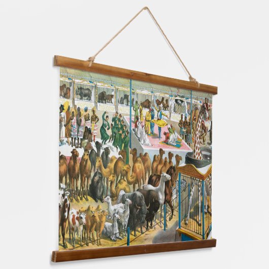 国籍を持つ人々のサーカス違うポスター 吊り下げ型タペストリー (傾斜あり)