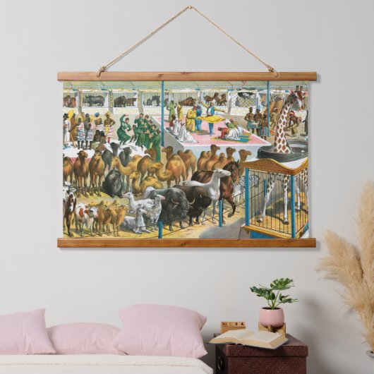 国籍を持つ人々のサーカス違うポスター 吊り下げ型タペストリー (寝室)