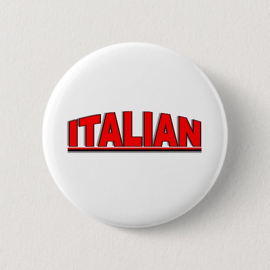 国籍- "イタリア語" 缶バッジ (正面)