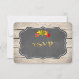 国紅葉ミュージックシート結婚式RSVP 出欠カード