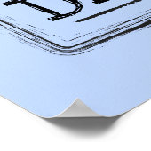 国素晴らしの基本的な人間の品格ブルー ポスター (角)