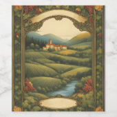 国素晴らし側:自然風光明媚な美しい ワインラベル (シングルラベル)