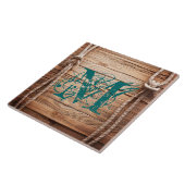 国素朴な木製ロープのモノグラムの表示タイル タイル (側面)