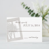 国素朴のウィンドウ結婚枠 出欠カード (スタンド正面)