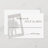 国素朴のウィンドウ結婚枠 出欠カード (正面/裏面)