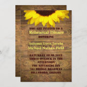 国素朴のカウボーイのリハ結婚ーサルディナー 招待状 (正面/裏面)