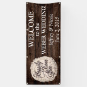 国素朴のカップル写真のバ結婚ナー 横断幕 (縦)