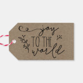 国素朴のクリスマスのクラフトパーソナライズされた ギフトタグ (裏面横)