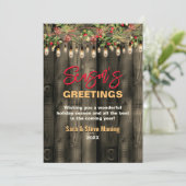 国素朴のクリスマスの緑の休日の挨拶 シーズンカード (スタンド正面)