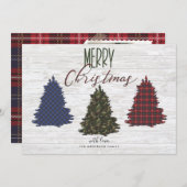 国素朴のクリスマスツリーと写真 シーズンカード (正面/裏面)