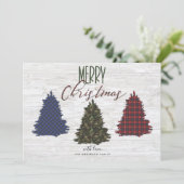 国素朴のクリスマスツリーと写真 シーズンカード (スタンド正面)