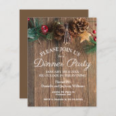 国素朴のクリスマスディナーパーティー 招待状 (正面/裏面)