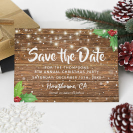 国素朴のクリスマスパーティー保存日 案内ポストカード