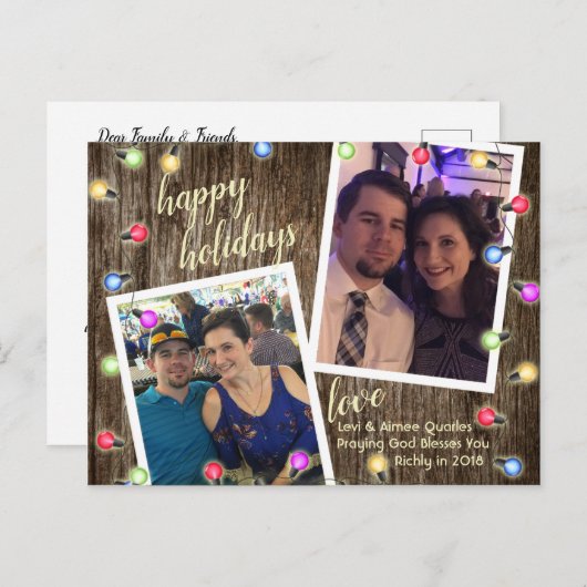 国素朴のクリスマスライト写真はがき シーズンポストカード (正面/裏面)