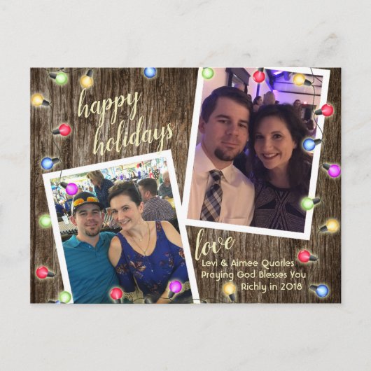 国素朴のクリスマスライト写真はがき シーズンポストカード (正面)