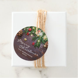 国素朴のクリスマス休暇ギフト フェイバータグ