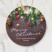 国素朴のクリスマス休暇ギフト フェイバータグ (正面)