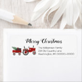 国素朴のクリスマス水牛のプレイドリターン ラベル (インサイチュ)