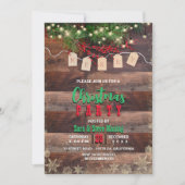 国素朴のクリスマス照明フローラパーティー 招待状 (正面)