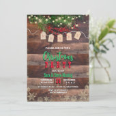 国素朴のクリスマス照明フローラパーティー 招待状 (スタンド正面)