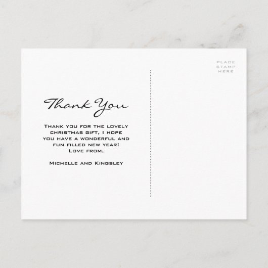 国素朴のクリスマス インビテーションポストカード (裏面)