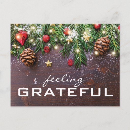 国素朴のクリスマス インビテーションポストカード (正面)