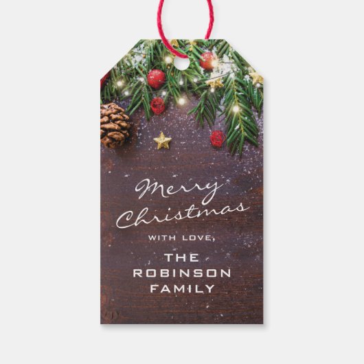 国素朴のクリスマス ギフトタグ (裏面)