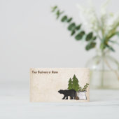 国素朴のシルエットベア 名刺 (スタンド正面)