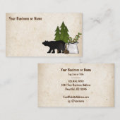 国素朴のシルエットベア 名刺 (正面/裏面)