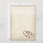 国素朴のダブルハート結婚式招待状 招待状 (裏面)