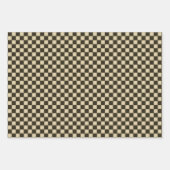 国素朴のチ初期のェック ラッピングペーパーシート (正面)