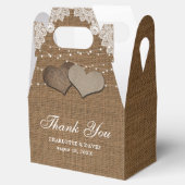 国素朴のバーラップレースのストリングラ結婚イト フェイバーボックス (オープン)