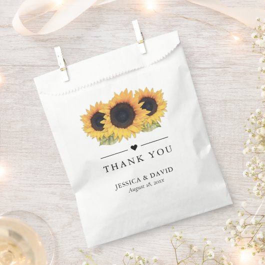 国素朴のヒマワリありがとうござ結婚う フェイバーバッグ (クリップ留めされた状態)