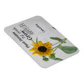 国素朴のヒマワリと植物が夢に浮かぶ幸せな生活 マグネット (右側)