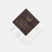 国素朴のヒマワリの〔雄ジカの〕枝角結婚ズ 縁ありカクテルナプキン (角)