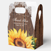 国素朴のヒマワリフローラ結婚の感謝 フェイバーボックス (オープン)