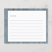 国素朴のヒマワリブライダルシャワーレシピカード (裏面)