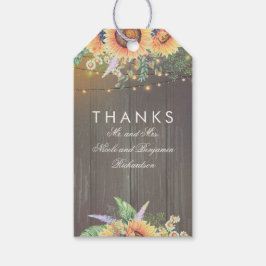 国素朴のヒマワリ木弦ライト ギフトタグ