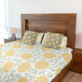 国素朴のヒマワリ模様 枕カバー