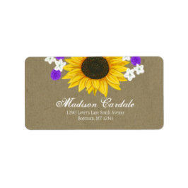 国素朴のヒマワリ結婚の住所 シール